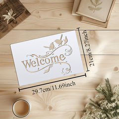 home decor welcome stencils