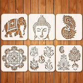 reusable stencils for wall painting mandala template stencils elephant buddha elephant and buddha art stencils peacock stencils for craft and art stencil for wall painting home