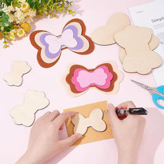 Cliths 24 Pcs Wood Cutouts Assorted Shapes Oval, Teardrop, Cloud, Pencil & Rectangle MDF Blanks for DIY Crafts, Home Decor