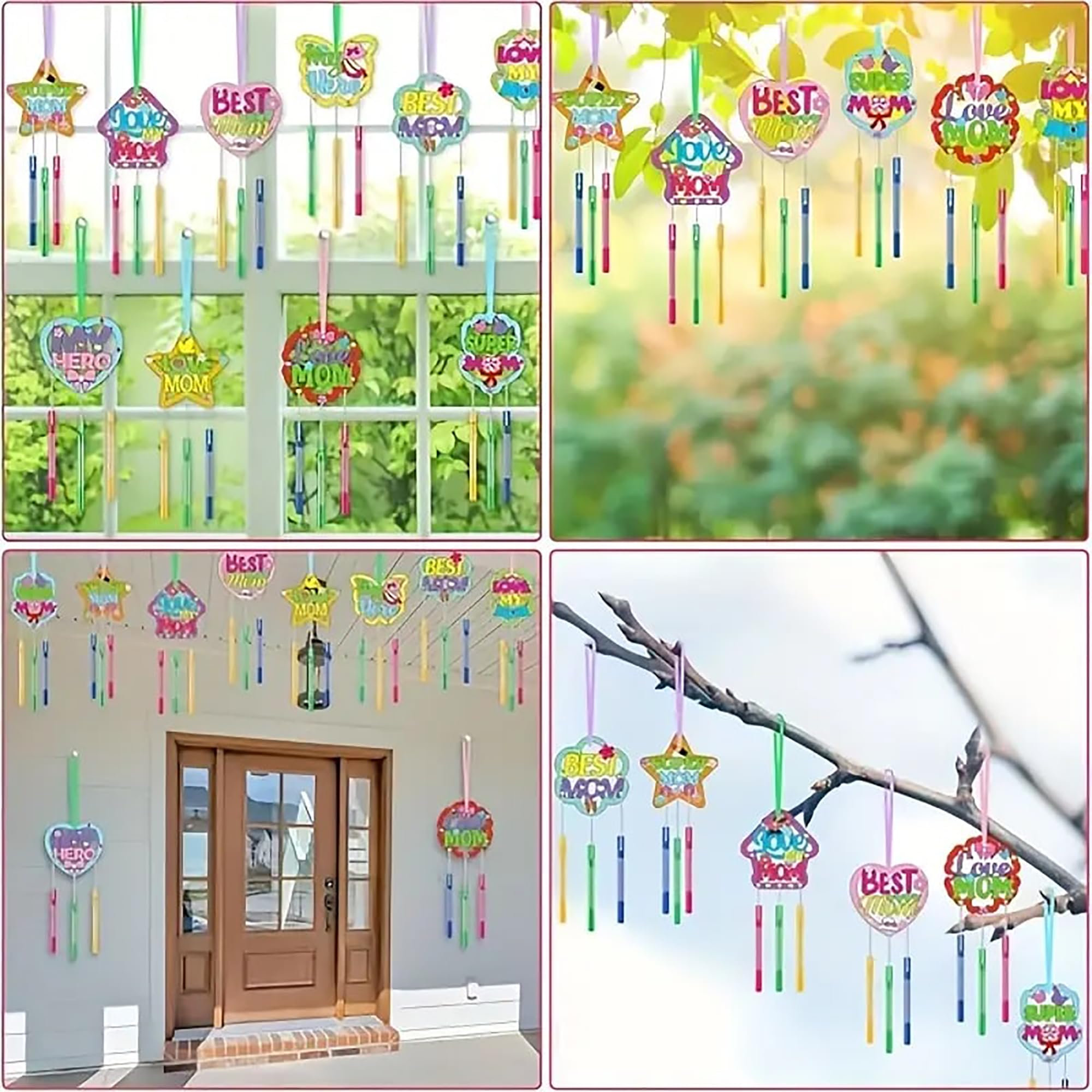 Paintable wooden Mother's Day charms for personalized art