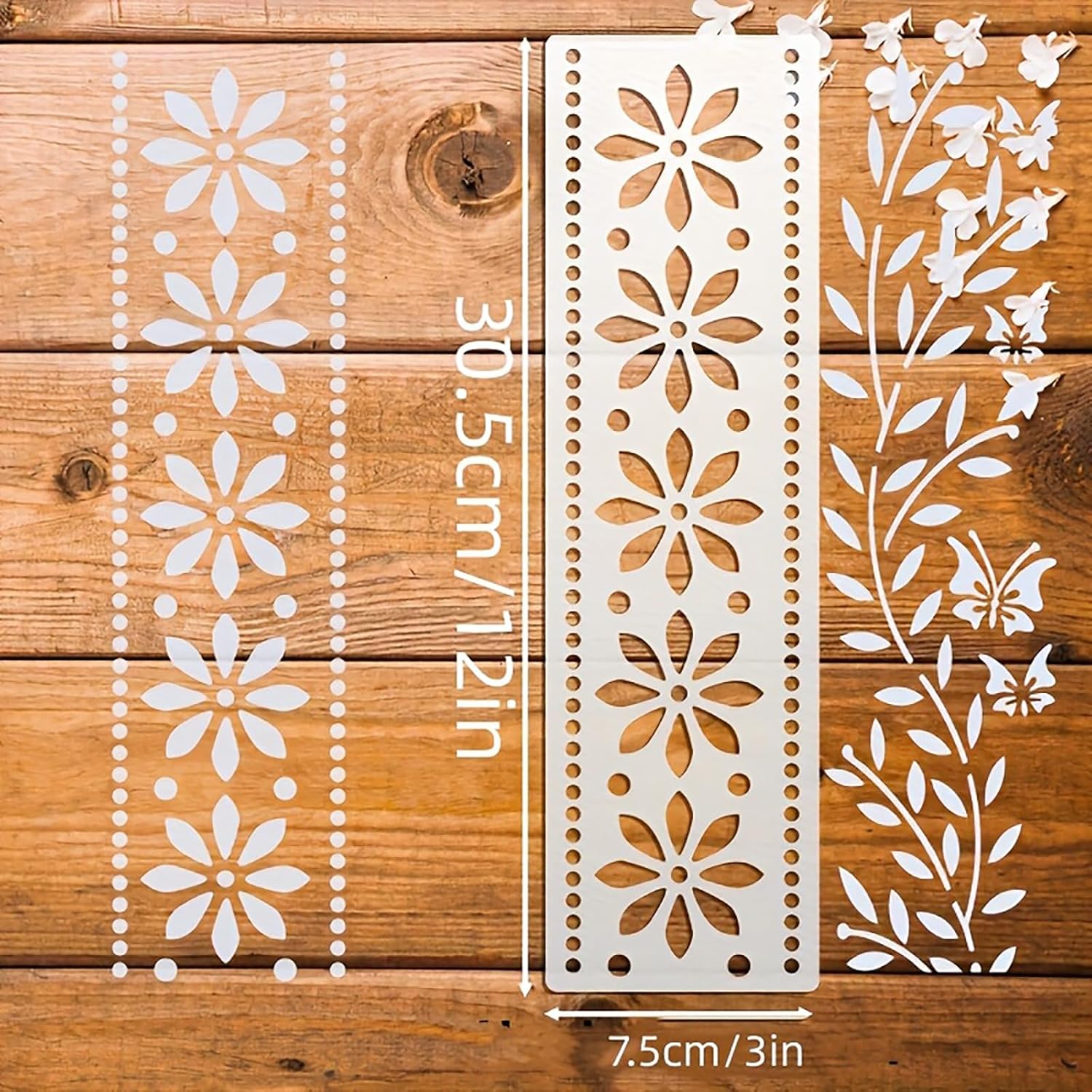 pet stencil for acrylic border painting