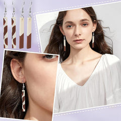 Cliths Pack of 20 Wooden Earring Blanks Unfinished MDF Charms for DIY Jewelry Making, Craft Pendants for Painting & Gifts
