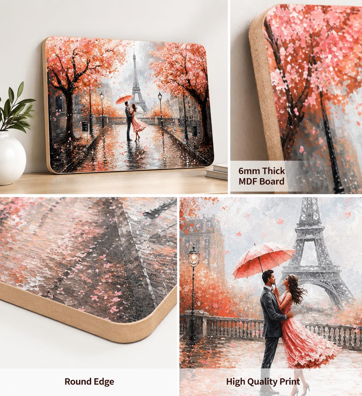 Paris scenery wall painting MDF