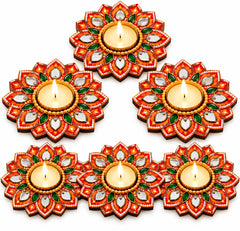 decorative flower candle stand for pooja decoration