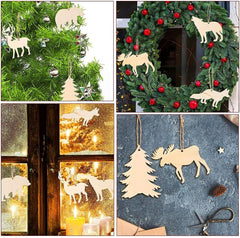 Whittlewud Pack of 30 Wooden Animal Forest Cutouts Wood Cutouts to Paint Animal Shapes Wooden Crafts