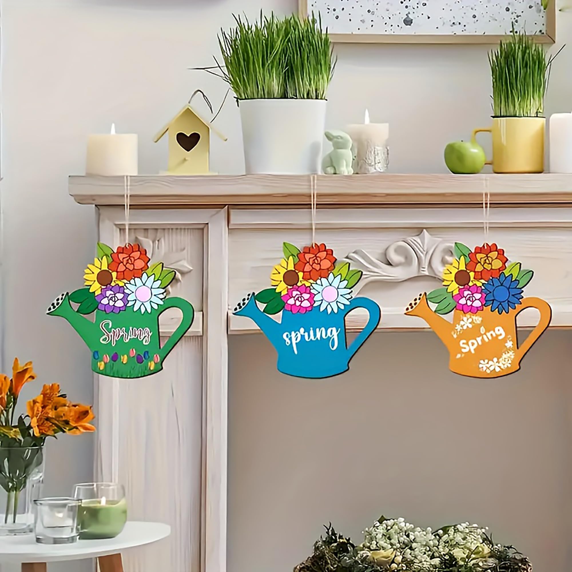 wooden flower patterned cutouts