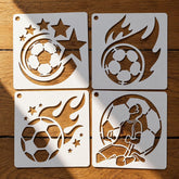 mini soccer stencil for diy painting