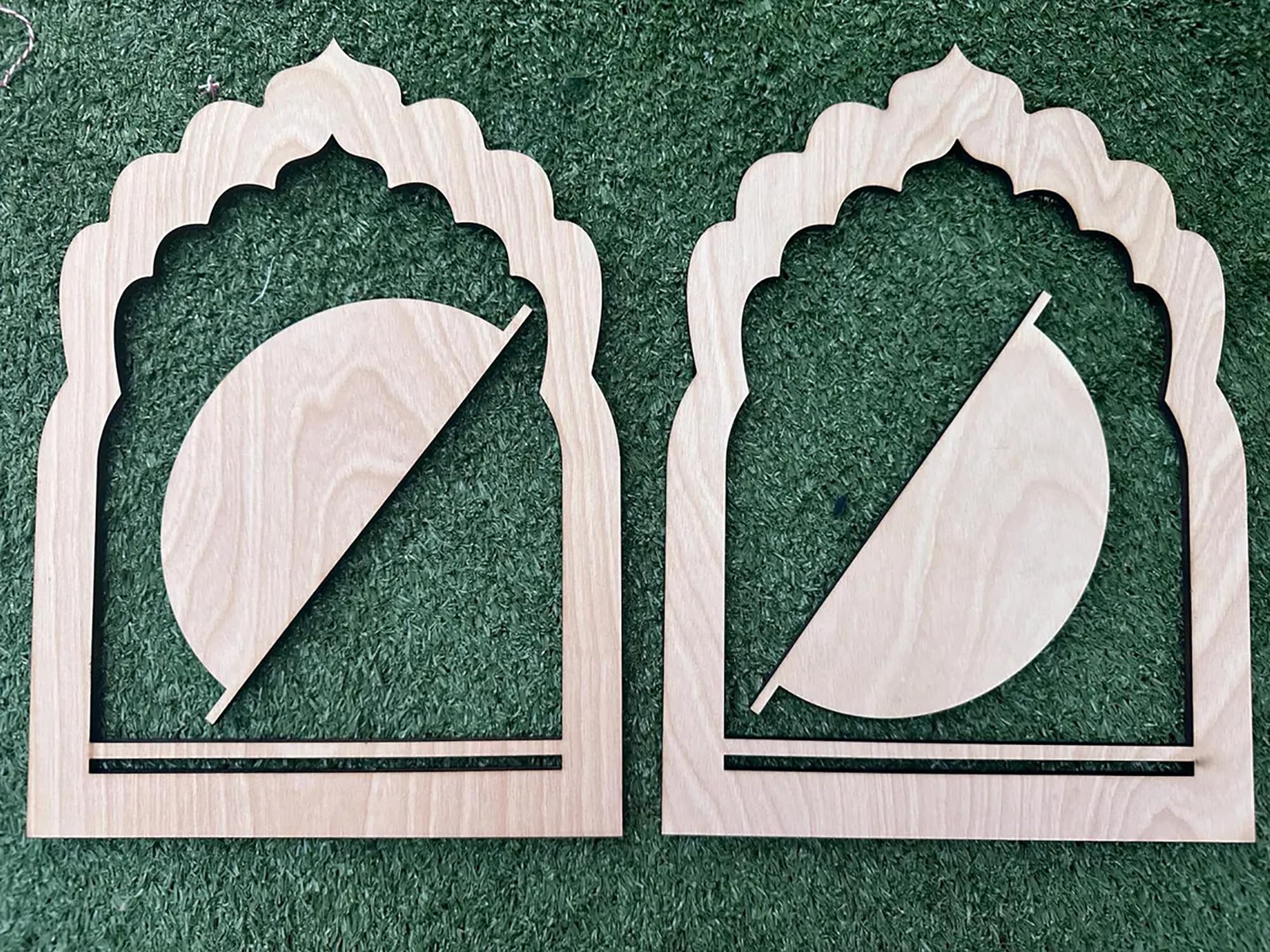 wooden jharokha wall decor set