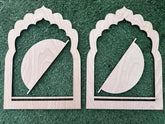 wooden jharokha wall decor set