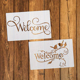 welcome stencil reusable plastic