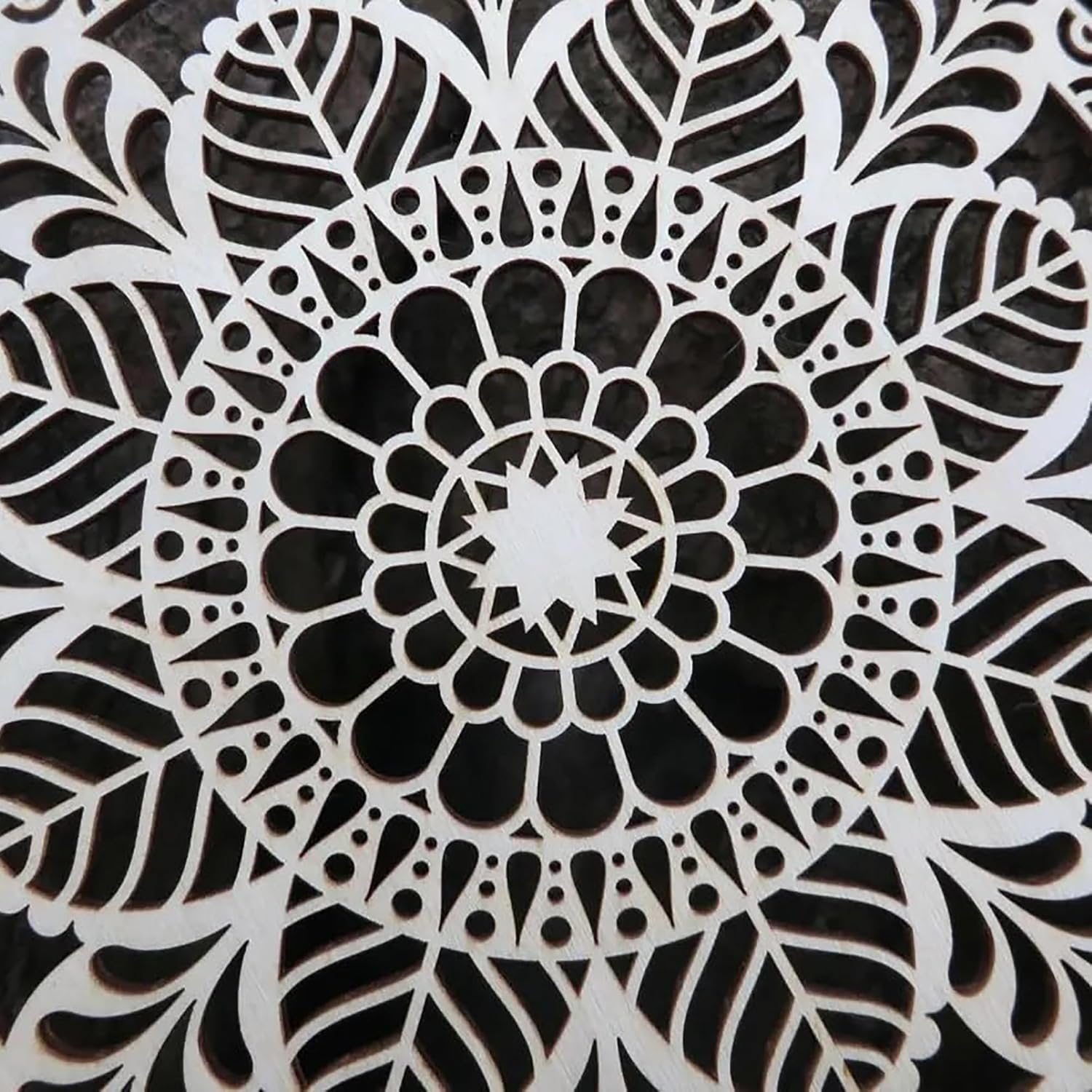 Close-up of a black and white geometric pattern
