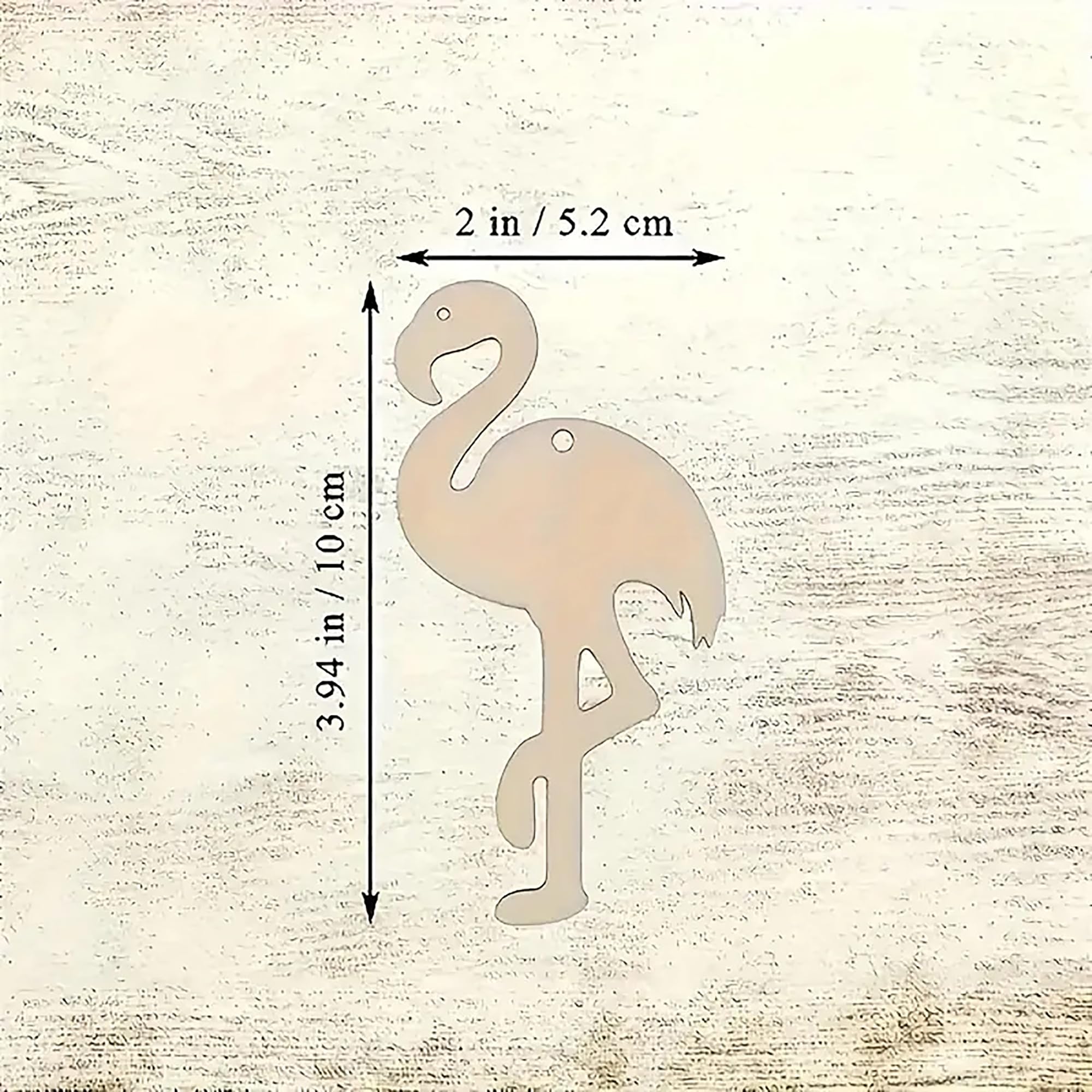 Unfinished wooden flamingo shapes for summer crafts