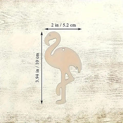 Unfinished wooden flamingo shapes for summer crafts