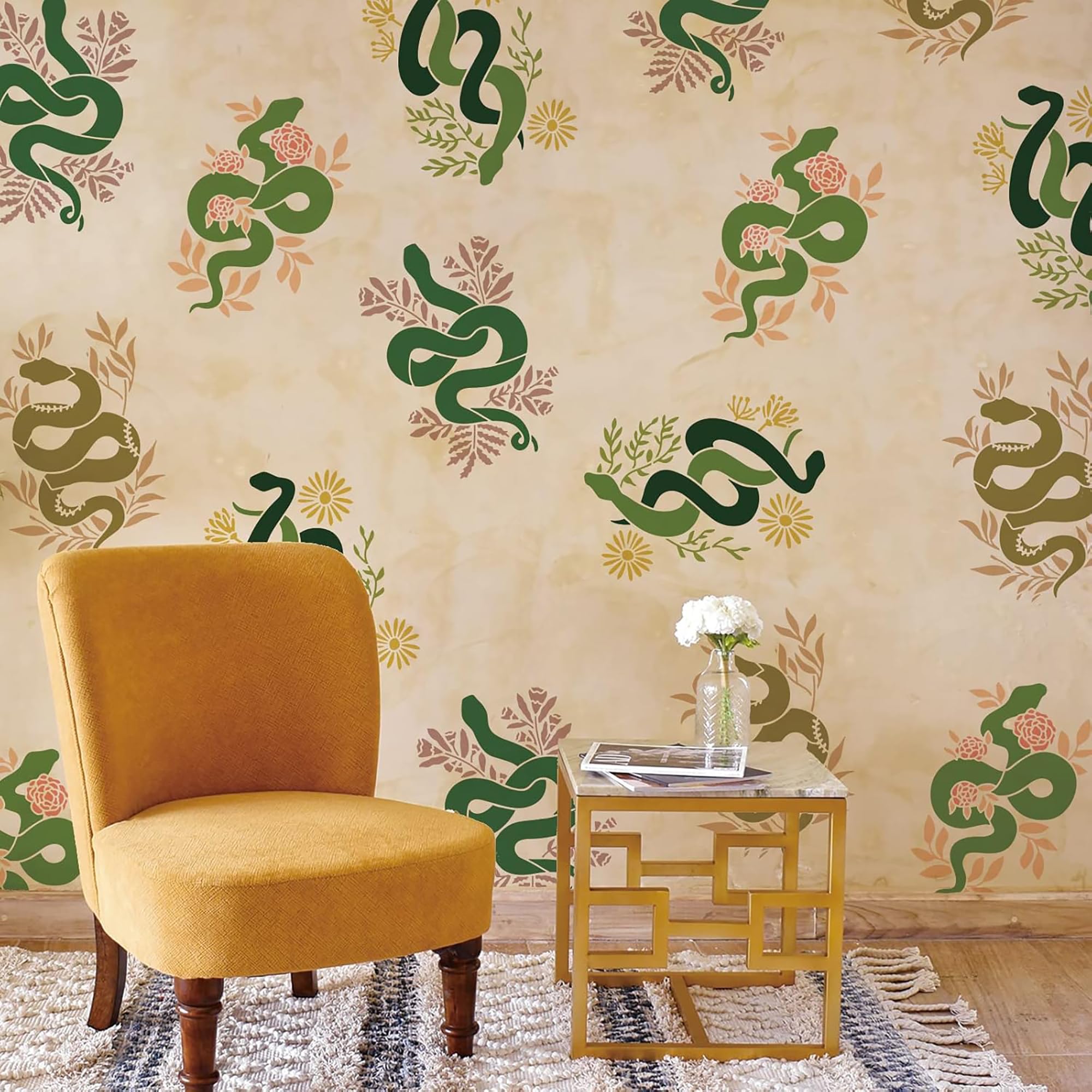 paintable snake plant stencil kit