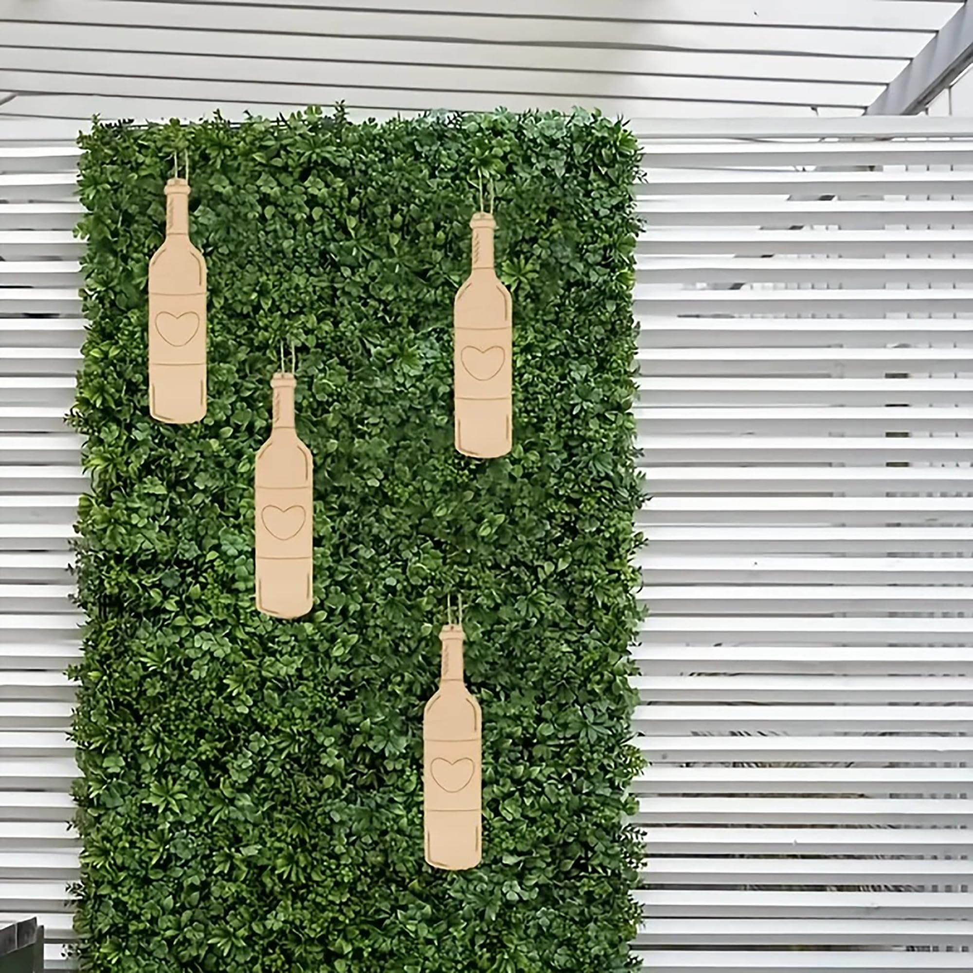 heart-shaped bottle wood cutouts