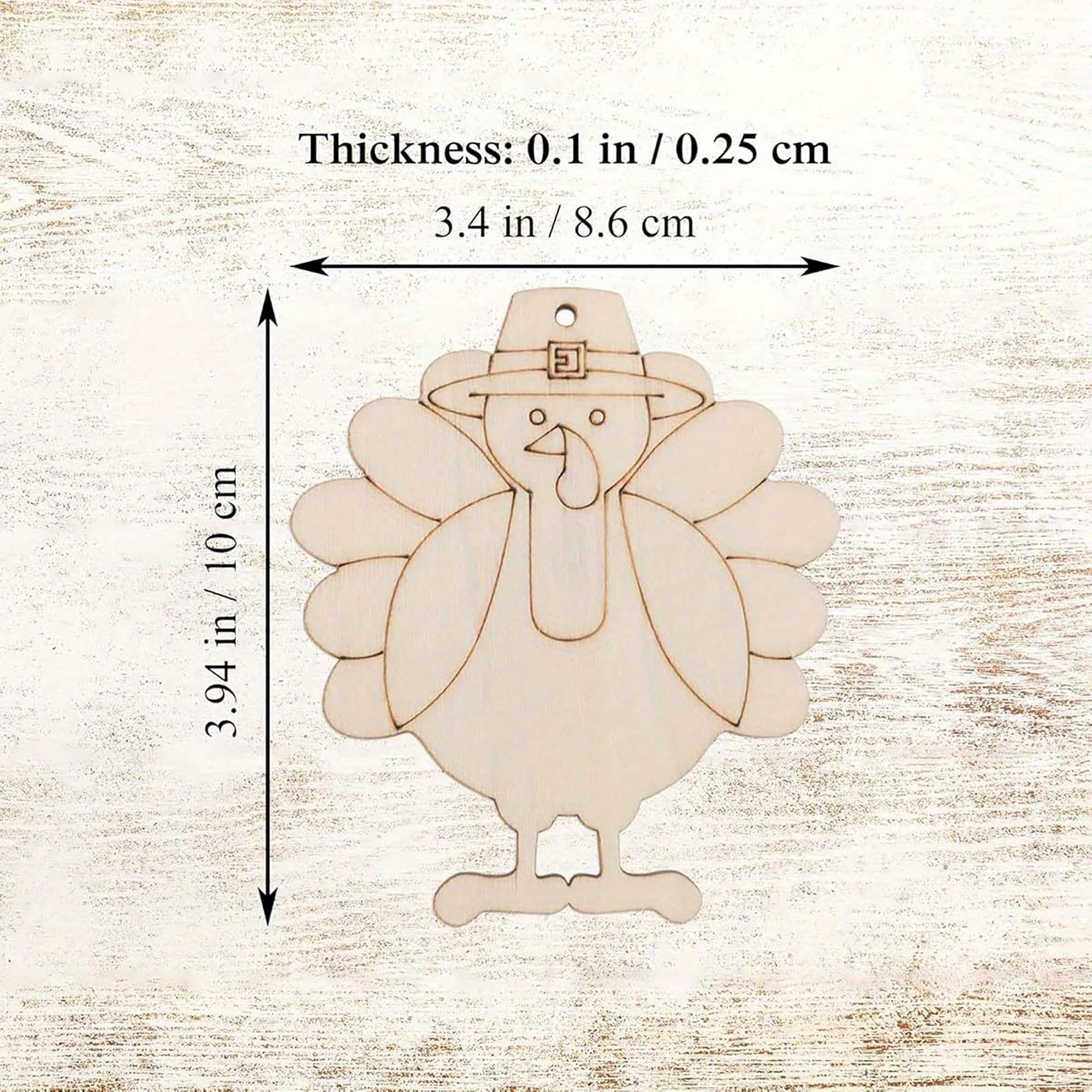 wooden turkey cutouts for crafts
