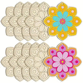wooden flower cutouts for crafts mdf hanging flower decorations diy painting wooden ornaments