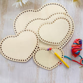 Heart Shaped Basket Bases MDF Set Bulk Valentine's Craft Basket Bottoms