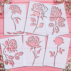 rose stencil for wall and canvas painting