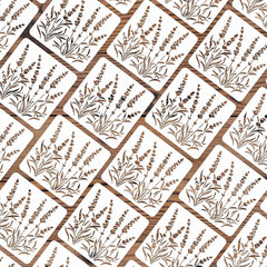 decorative lavender wall stencil