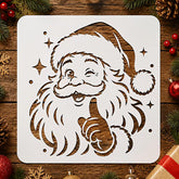 large santa claus pet painting stencil for diy art and craft