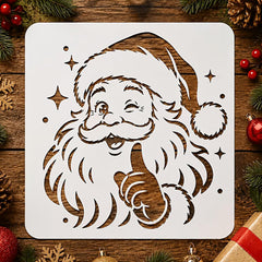 large santa claus pet painting stencil for diy art and craft