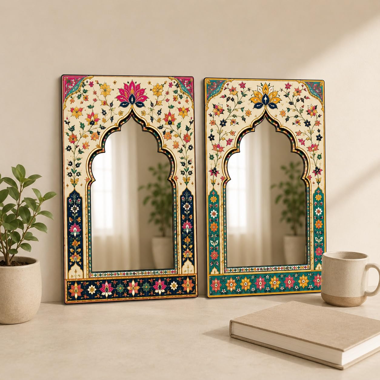 Ready to Hang Jharokha Mirror Wall Art