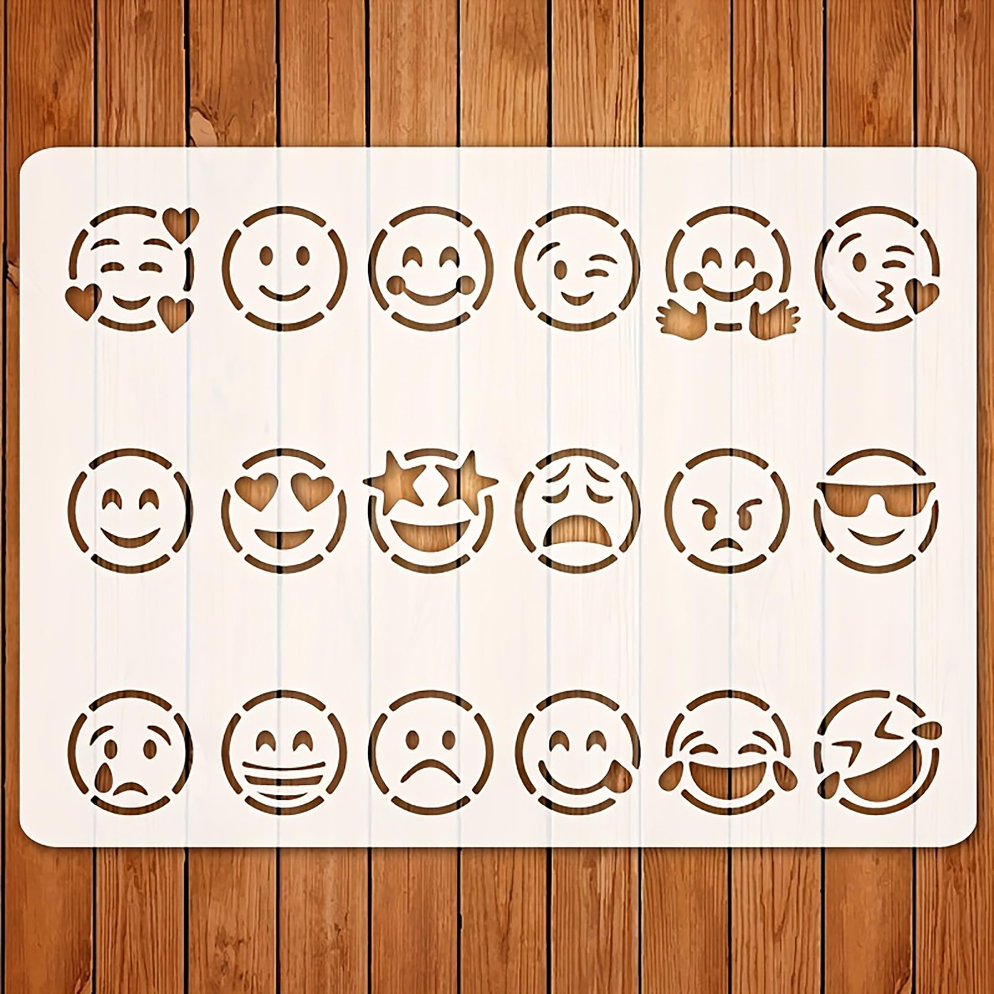 face expression stencil reusable plastic