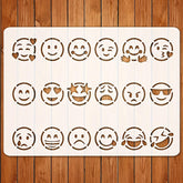 face expression stencil reusable plastic