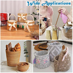 American Elm 5 Piece Rectangular Basket Bottom Set Wooden MDF Bases for DIY Storage & Crafts Weaving Supplies