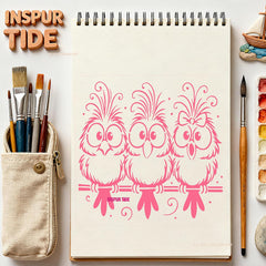 flamingo stencil for fabric painting