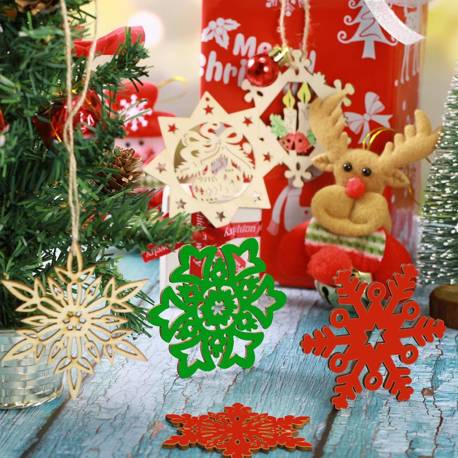 laser cut snowflake ornaments