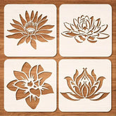 Lotus flower stencil
