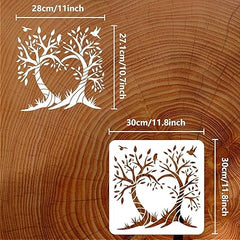 tree pattern painting stencil for furniture