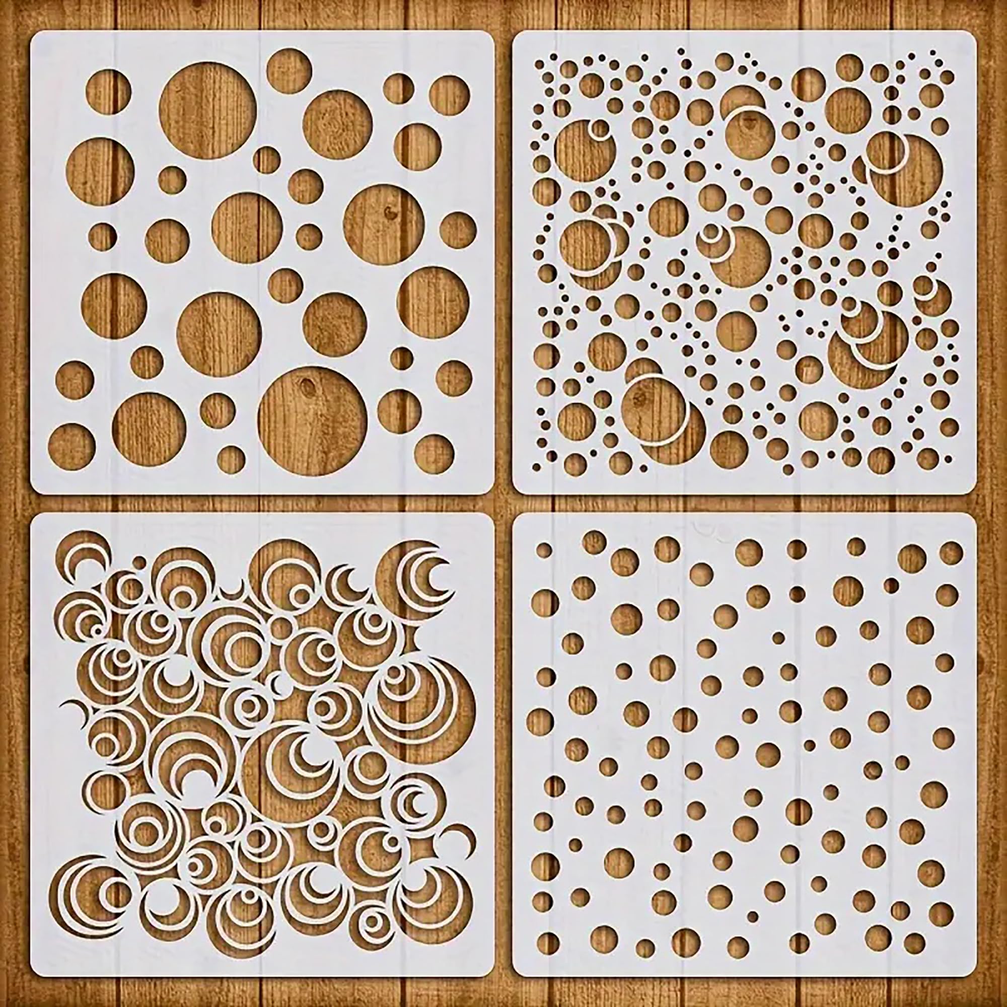 plastic polka dot stencils for craft painting projects