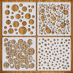 plastic polka dot stencils for craft painting projects