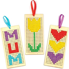 bulk pack wood embroidery bookmark kit for crafting