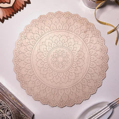 American Elm Mandala Art Therapy Kit Laser-Cut MDF Board Starter Supplies Adult Coloring & Painting Craft Set
