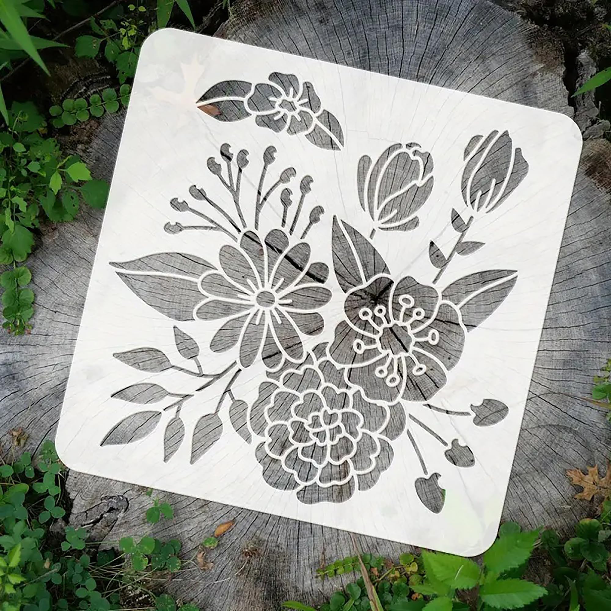 intricate flower craft template
