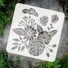 intricate flower craft template