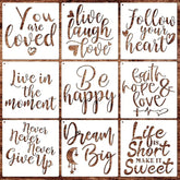 Inspirational quote stencils