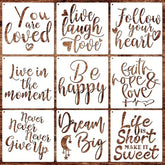 inspirational quote stencils for painting reusable motivational word stencils diy wall art stencil templates