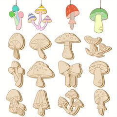 unfinished wood mushrooms