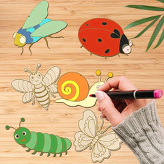 bug themed wood cutouts