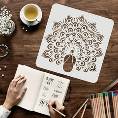 exotic bird decor stencil set