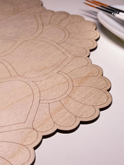 American Elm MDF Mandala Board Pre-Marked Coloring & Painting DIY Wall Art & Art Craft for Adults