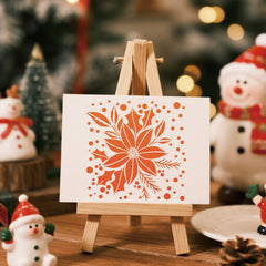 festive holly flower snowflake stencil for diy art projects