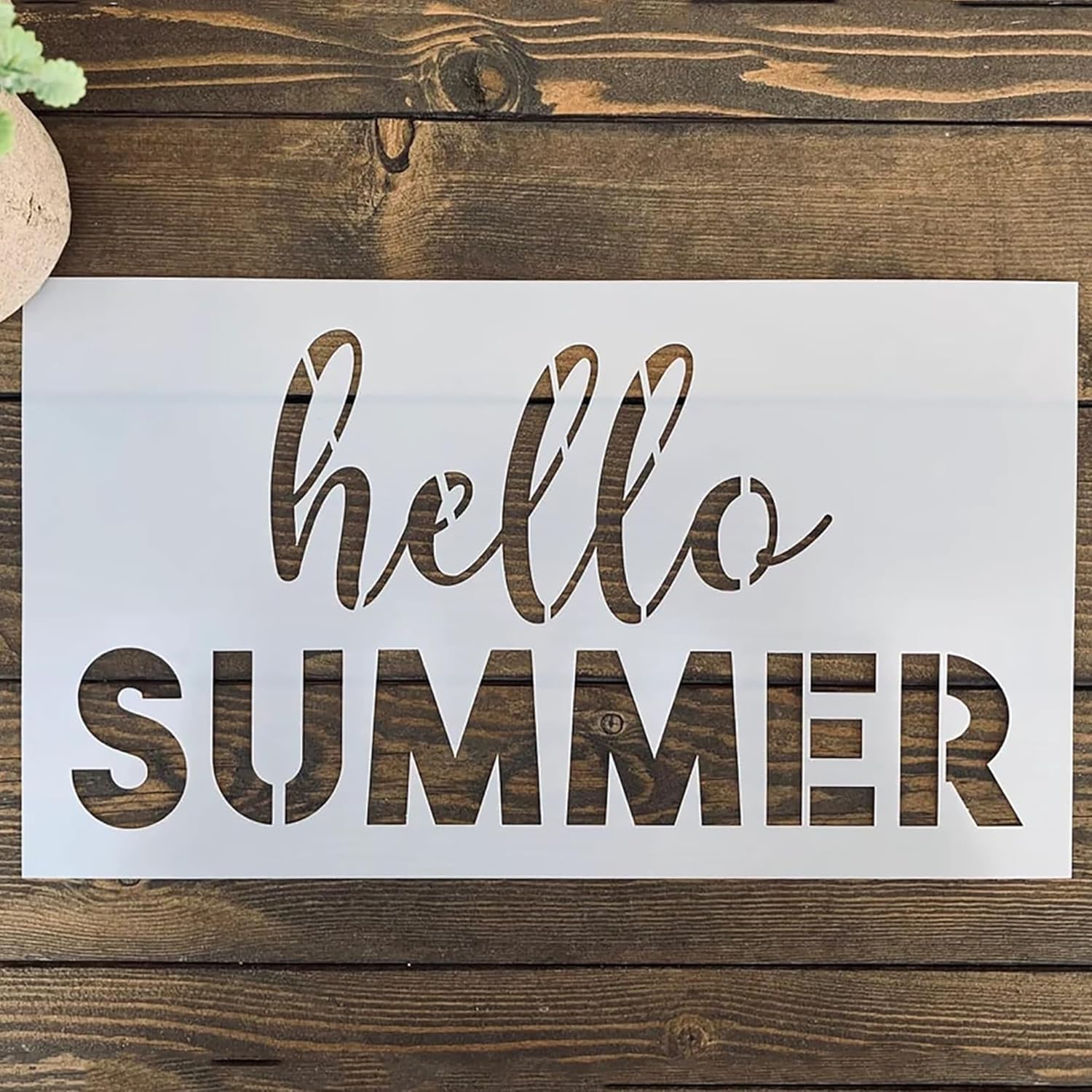 hello summer stencil