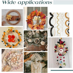 Cliths 30 Pcs Wood Rings Antique White MDF Round Cutouts for DIY Crafts, Christmas Decor, Pyrography