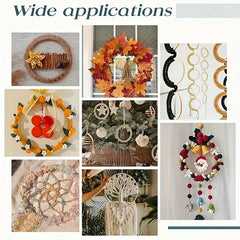Cliths 30 Pcs Wooden Ring Cutouts Round Shape Pine MDF Base for DIY Crafts